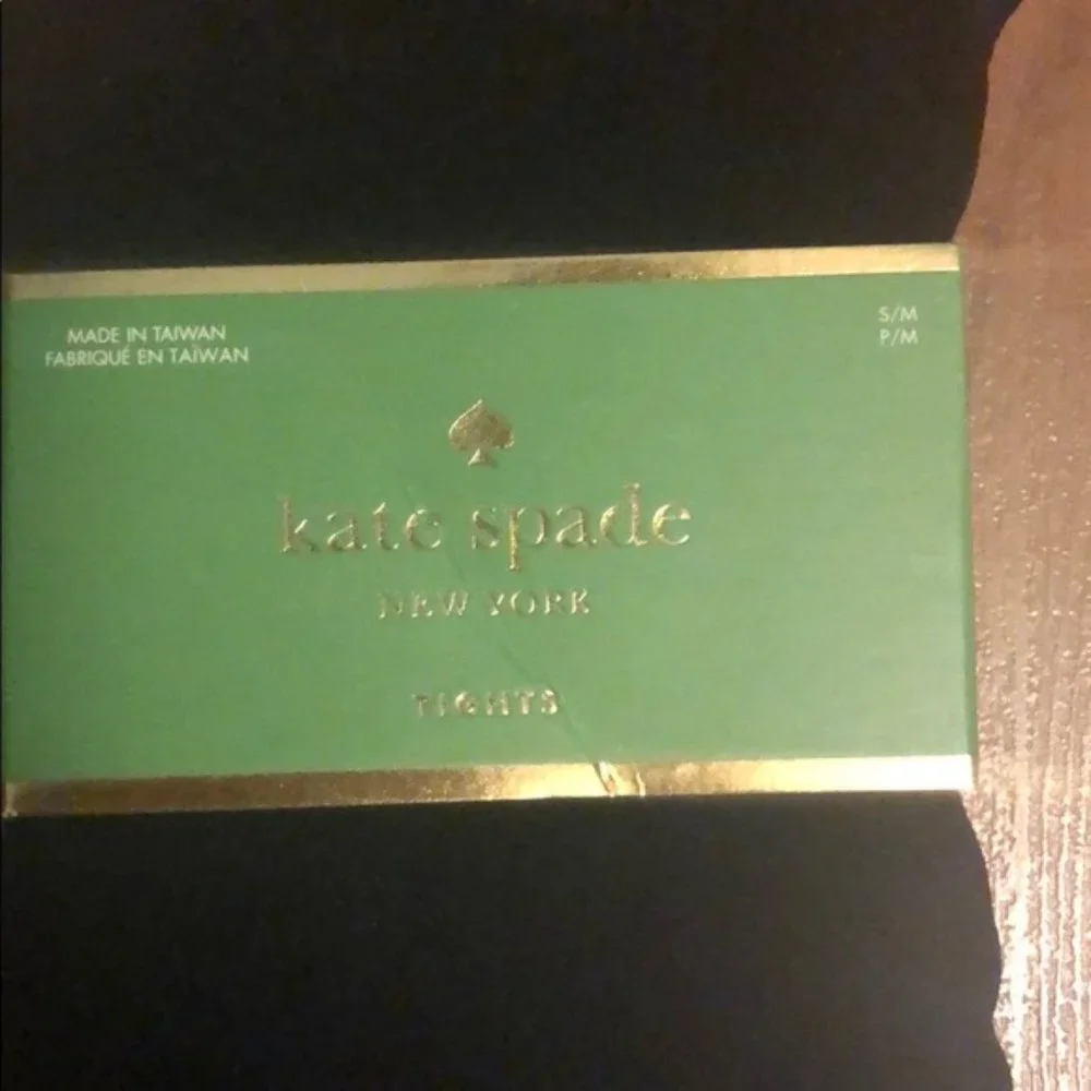 Kate Spade Black Tights Size S/M & M/L Free Gift Ships Same Day
